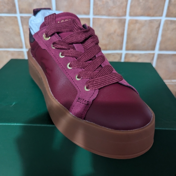 Lacoste Carnaby Sneaker Burgundy Color - Picture 6 of 8